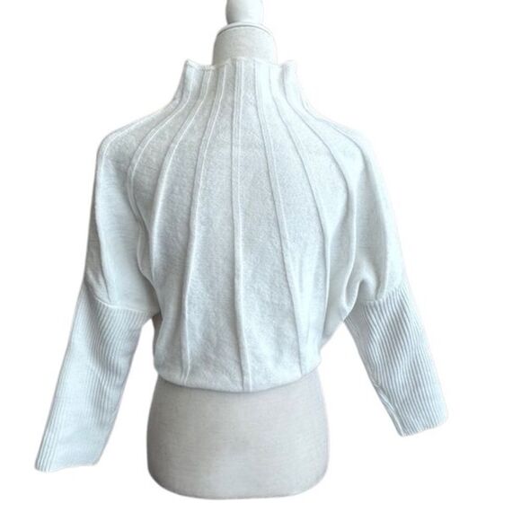 Commense Mock Neck White Piping Chunky Turtleneck SZ XS NEW - Picture 4 of 15